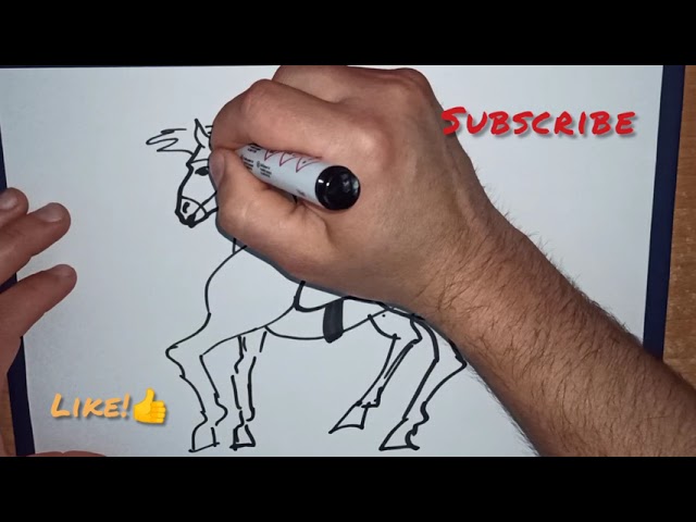 Tutorial Hand Drawing Full Horse, Simple & Fast - Cum desenezi Simplu și Rapid un cal întreg