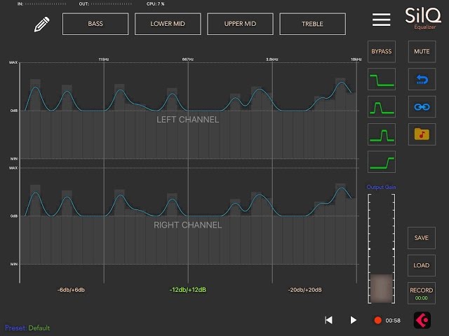 SilQ 32 Band Stereo EQ, UPDATE Demo Now With Draw Mode Demo for iPad