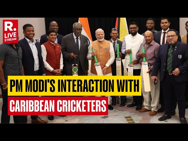 PM Modi's Conversation with Leading Cricketers of Guyana and the Caribbean