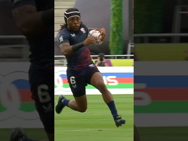 Captain Kevon 🇺🇲 with the hot step 🔥 #Rugby #Shorts #Sevens