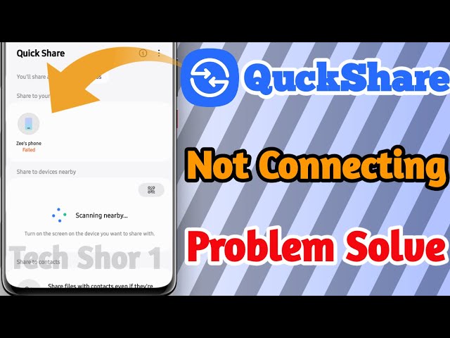 Quick Share Not Connecting Problem | Quick Share Not Working Problem Solve