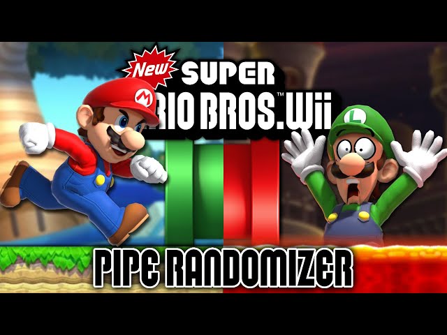 Mario & Luigi Plays MARIO BROS WII.. BUT THE PIPES ARE RANDOM!