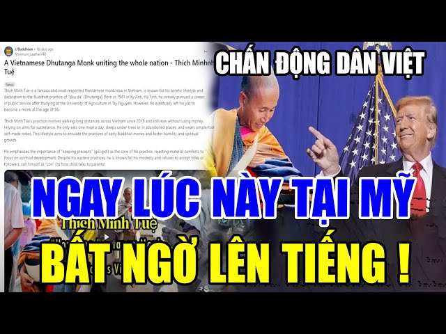 🔴 Tin Mới Báo Nước Ngoài Xúc Động Nói Điều Này Về Sư Minh Tuệ Khiến Cộng Đồng Quốc Tế Dậy Sóng!