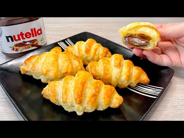 Do you have Nutella and puff pastry at home? You will NEVER buy croissants again!