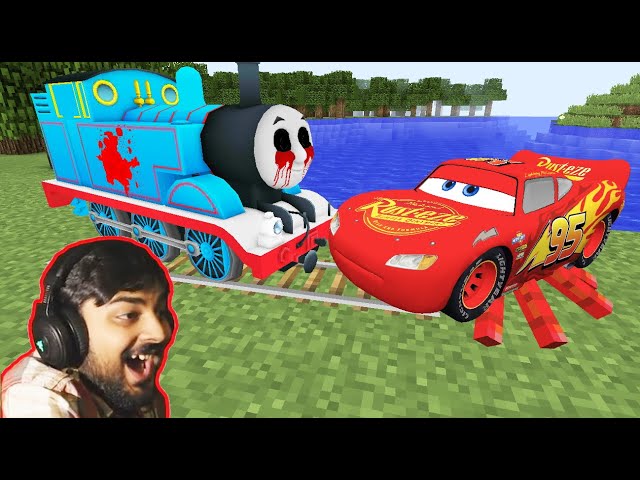 THOMAS EXE vs Cursed MCQUEEN  in Minecraft