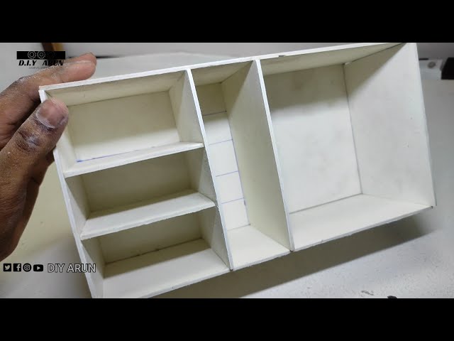 DIY Desktop Organizer pen organizer/diy box organizer/pvc diy/diy box storage organizer