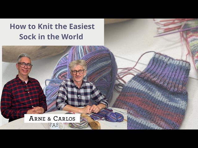 How to Knit the Easiest Sock in the World 2.0 | Step-by-Step Tutorial for Beginners - ARNE & CARLOS