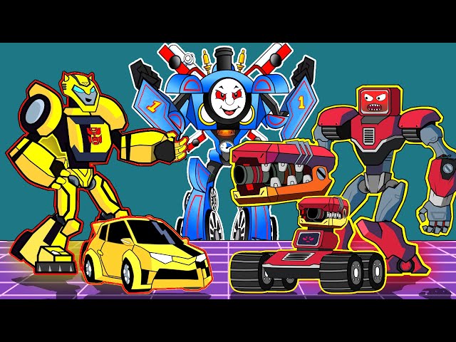 Bumblebee & Thomas VS Jaws | Transformer Battle #soloanimation