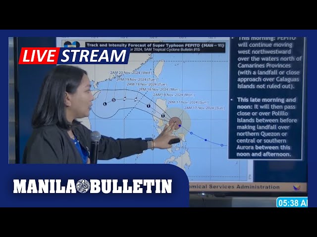 FULL: PAGASA press conference on Super Typhoon #PepitoPH (5AM, Nov.17)