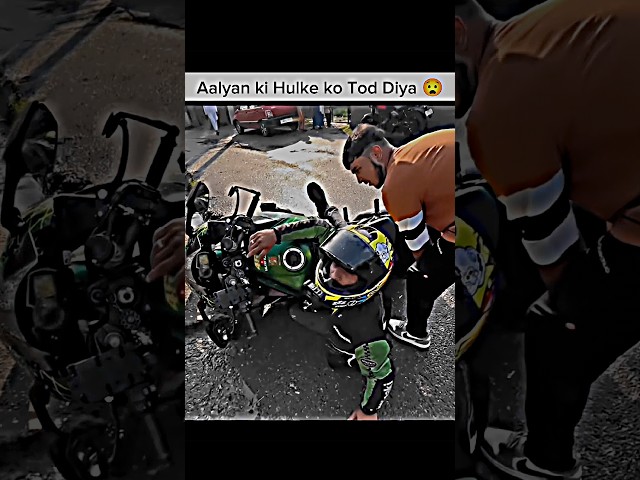 @aalyanvlogs1299 Aalyan ka Hulke ko Tod Diya 😧😱🥵💥|#shorts#viral #ktm #bike #rider #sad#superbike