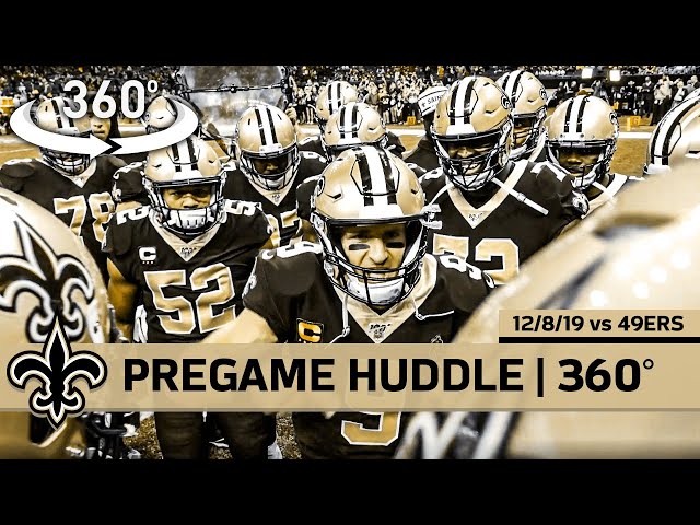 360° View of Saints Pregame Huddle - Week 14 vs 49ers | New Orleans Saints