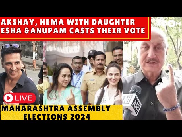 Maharashtra Assembly Elections 2024 LIVE: Akshay Kumar, Hema Malini and Anupam Kher CAST their votes