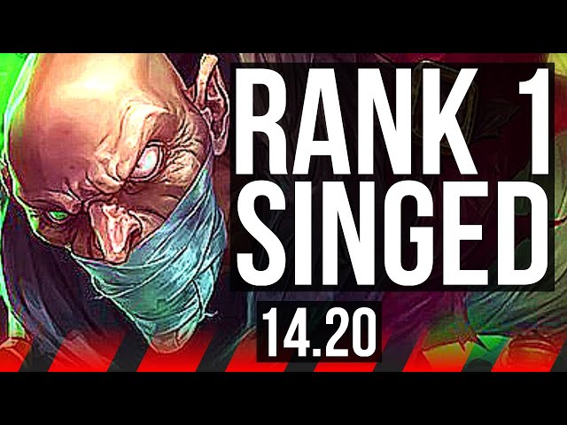 SINGED vs RENEKTON (TOP) | Rank 1 Singed, 52k DMG, 2300+ games | EUW Challenger | 14.20