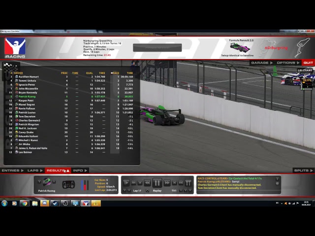 IRacing Formula Renault 2.0 Championship #Test Season @ Nürburgring Grand Prix-Strecke