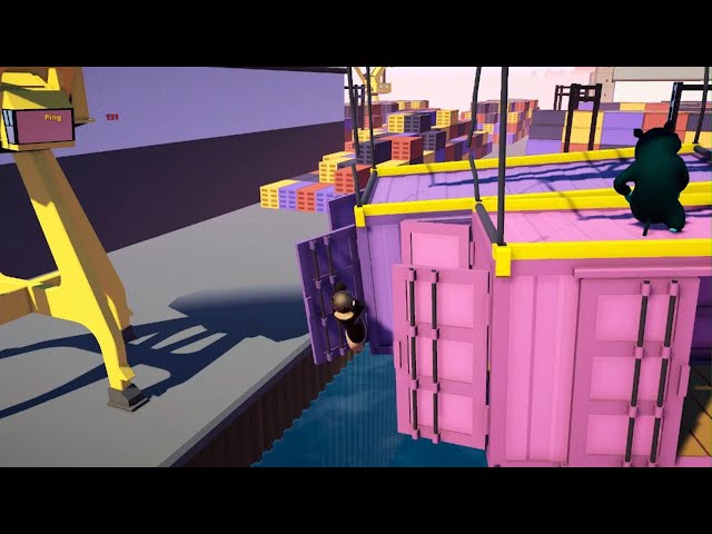 Gang Beasts: fighting owl hat teamers