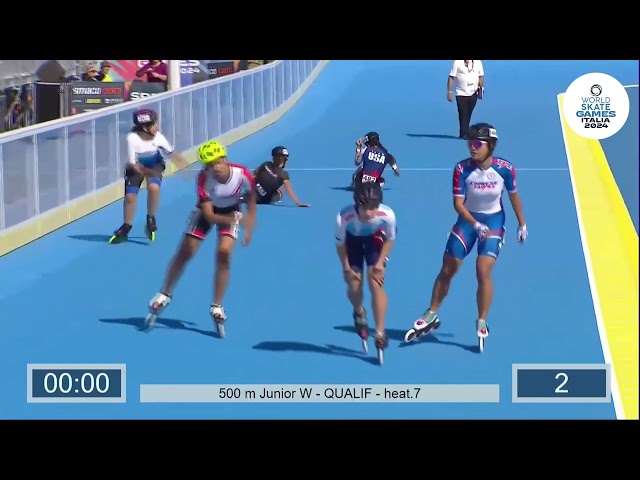 500 M Sprint Heats Junior Ladies WSG2024 #skating