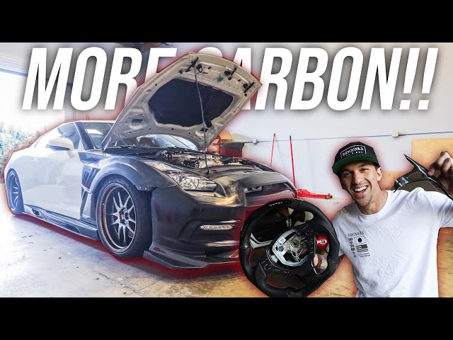 GTR GETS MORE CARBON FIBER - STEERING WHEEL & PADDLE SHIFTERS | R35 GTR BUILD SERIES EP. 8