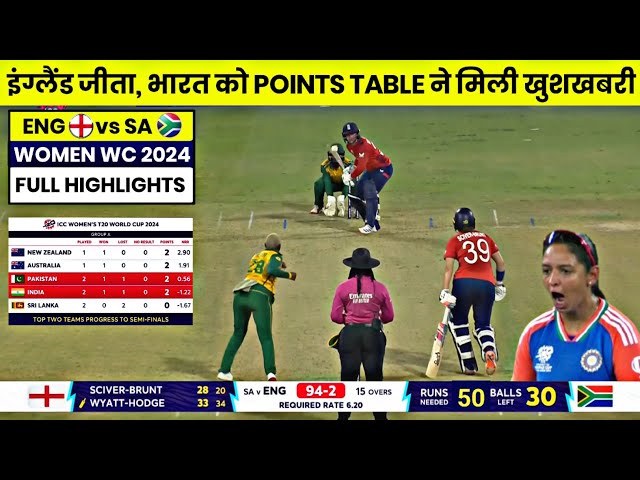 ENG W vs SA W Highlights 2024 | ENGW vs SAW After Match Points Table Women T20 World Cup 2024 Live