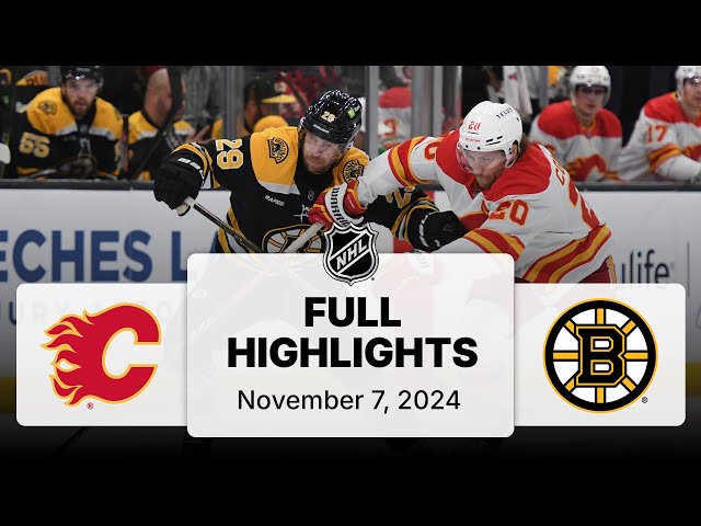 NHL Highlights | Flames vs. Bruins | November 07, 2024