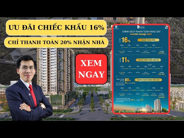 Căn hộ The Global City phân khu MASTERI GRAND VIEW công bố chính sách thanh toán hấp dẫn nhà đầu tư