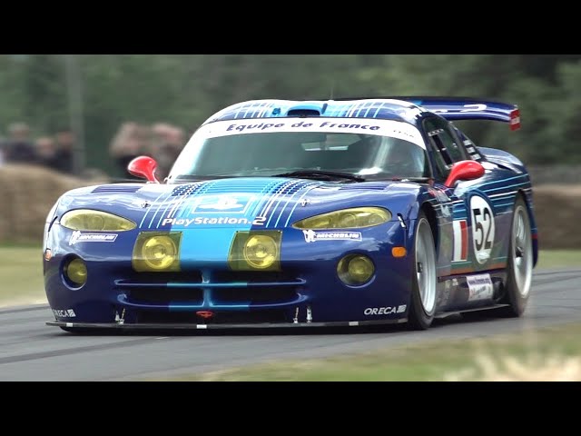 Dodge Viper GTS-R "PlayStation" Le Mans 24h | V10 Engine Sound at Goodwood FOS