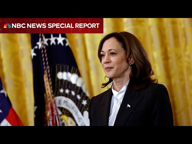 WATCH: Kamala Harris makes first public remarks since being endorsed by Biden | NBC News