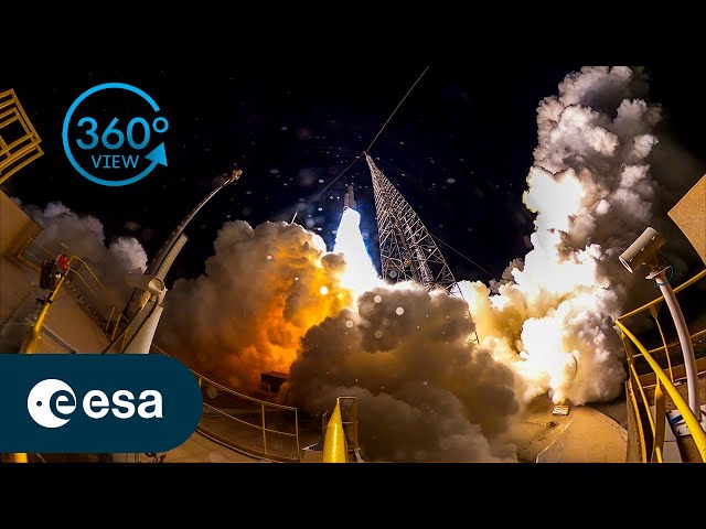 Final Ariane 5 liftoff | 360° view of launch