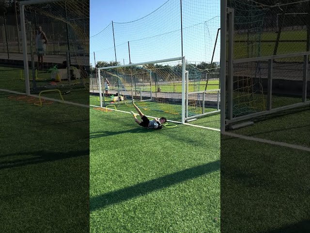 Goalkeeper the dive / catch Looks so simple but its one of the hardest skills to master #goalkeeper