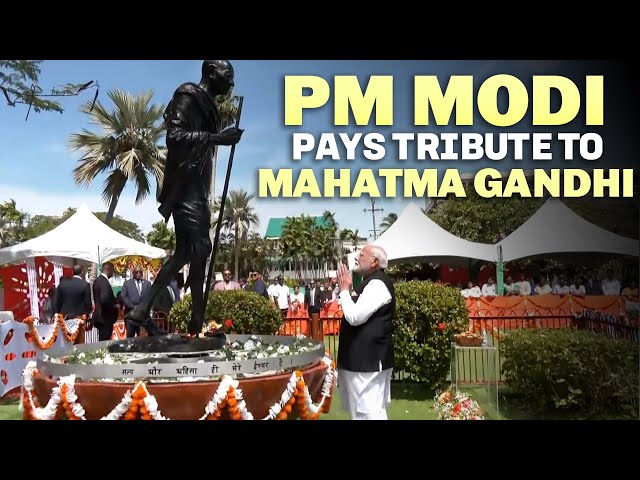 LIVE: PM Modi’s Guyana Visit | PM Pays tribute to Mahatma Gandhi and Arya Samaj monument |Georgetown