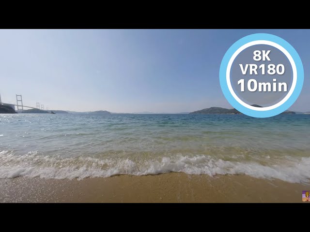 10 Min Meditation Calm beach with nice weather VR180 8K Binaural ASMR