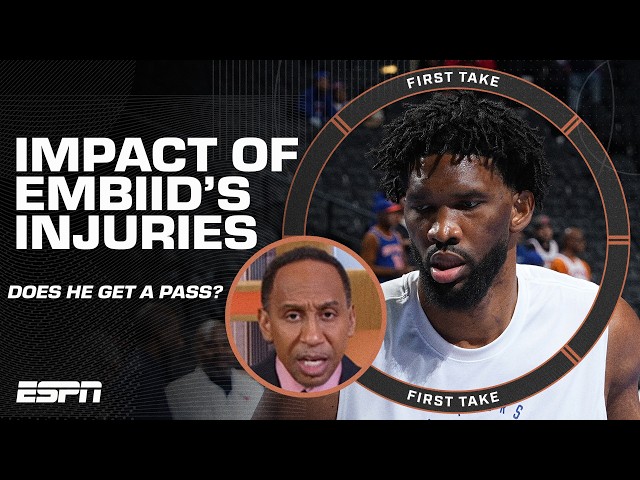 Stephen A. defends Joel Embiid's injury history, but Mad Dog's not giving him a pass 😳 | First Take