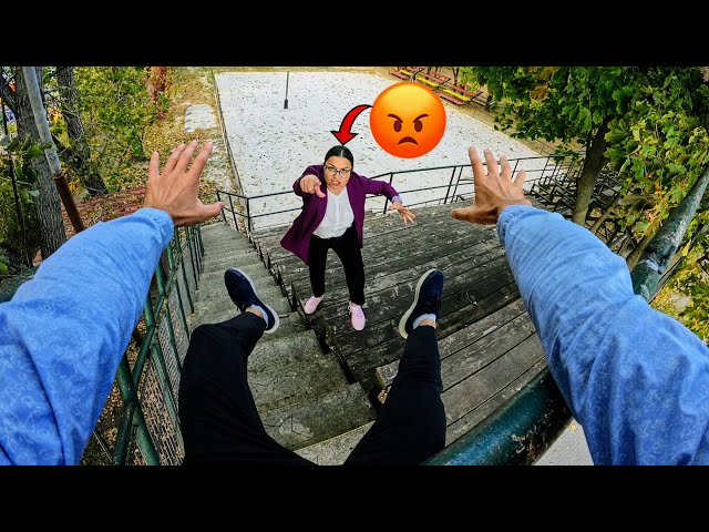 I GOT ANGRY  MY TEACHER AND RAN OUT OF THE CLASSROM @DumitruComanac (Parkour POV Chase)