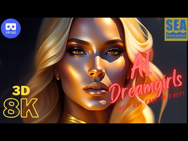 Goddesses of Gold, AI Dreamgirls in 8K 3D VR180 - meet them up close, face-to-face!