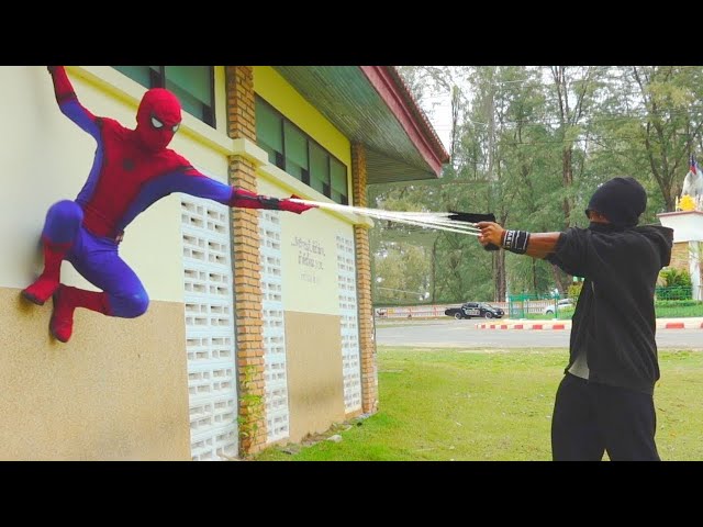 SPIDERMAN Fights Crime - Real Life Parkour POV Chase!