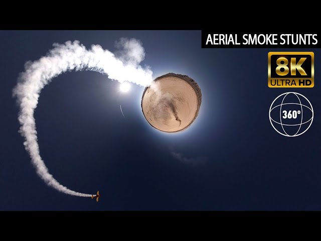 VR360 8K - Aerial Smoke Stunts - Aerial Drone VR 360 Las Vegas