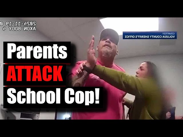 Parents ATTACK School Cop over after son charged with battery!