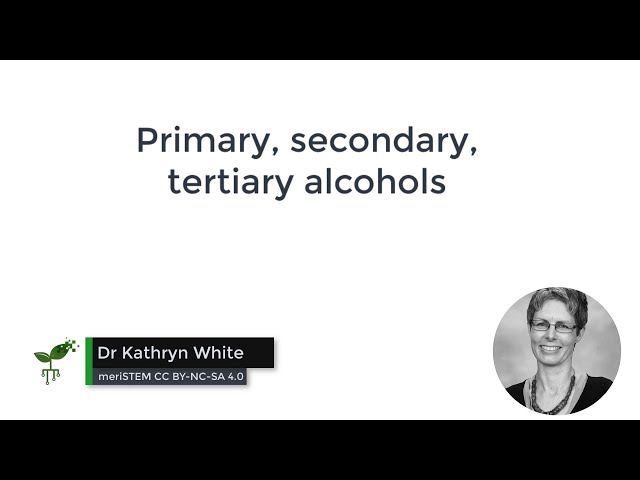 Primary, secondary, tertiary alcohols | Organic molecules | meriSTEM