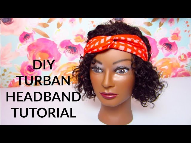 DIY Turban Headband Tutorial Using Woven Fabric Scraps