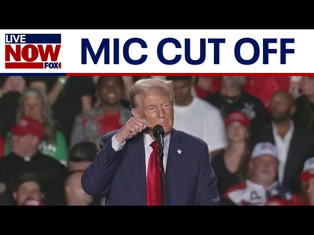 Donald Trump's microphone stops working at rally in Detroit | LiveNOW from FOX