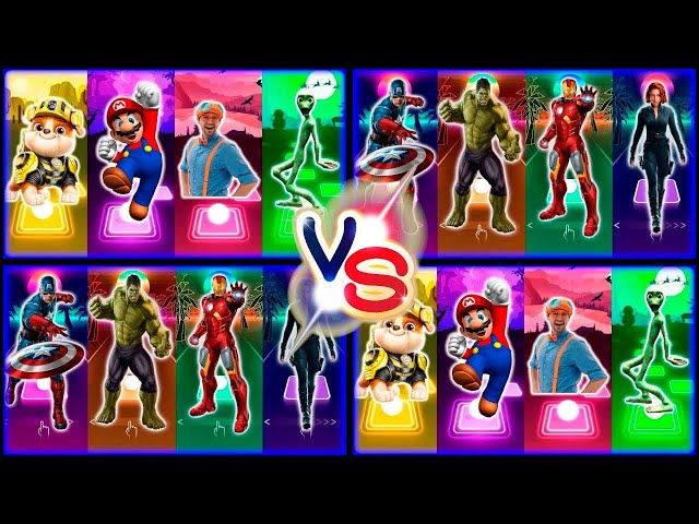 Paw Patrol vs Super Mario vs Blippi vs Alien Dance vs Captain America - Telis Hop EDM Rush Megamix