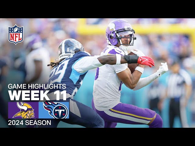 Minnesota Vikings vs. Tennessee Titans | 2024 Week 11 Game Highlights