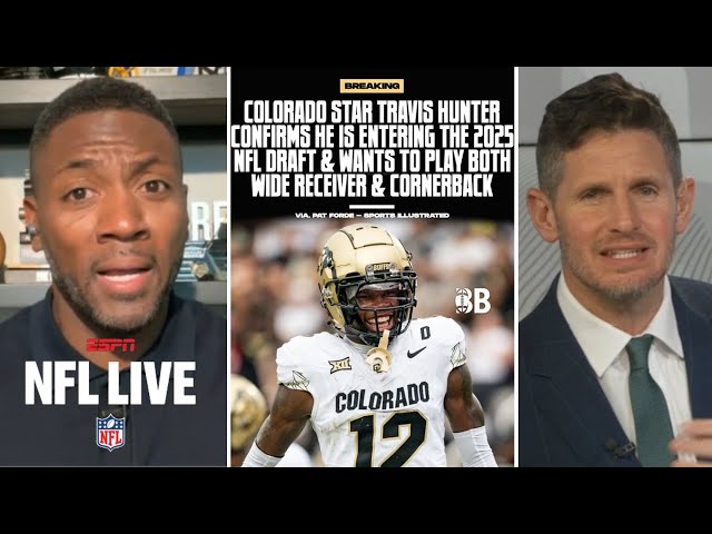 NFL LIVE | He's the best CB/WR prospect! - Ryan Clark on Travis Hunter's decision on the 2025 Draft