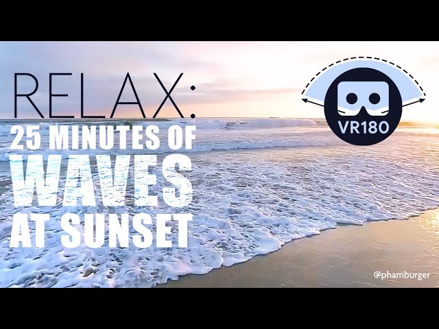 VR 180° Ocean Waves and Sounds to Relax and Meditate (4K) 25 Minutes