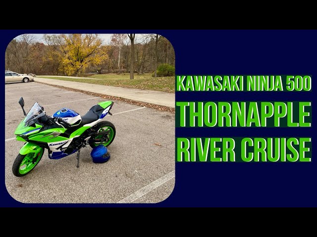 Kawasaki Ninja 500 Thornapple River Autumn Cruise