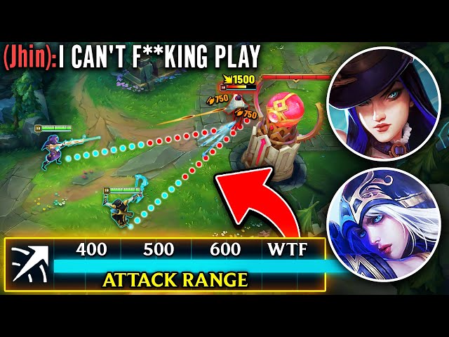 We played the LONGEST Range bot lane in existence... (THE JHIN WAS RAGING LOL!)