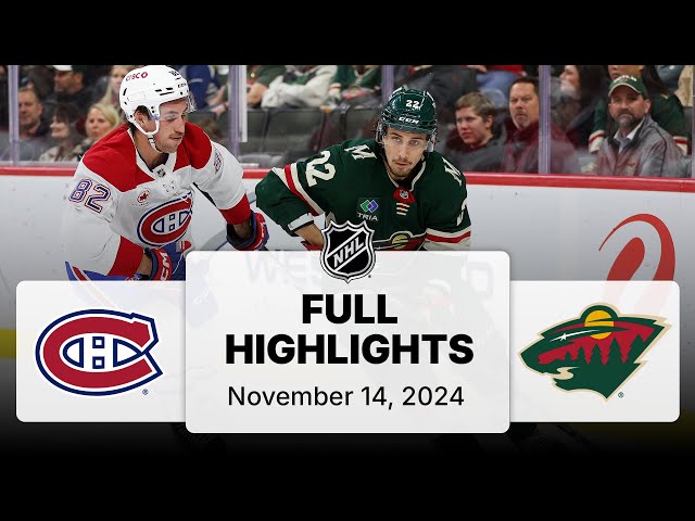 NHL Highlights | Canadiens vs. Wild | November 14, 2024