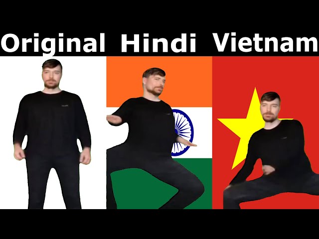 Mr Beast Rizz (Original vs Hindi vs Vietnamese Versions) 360º