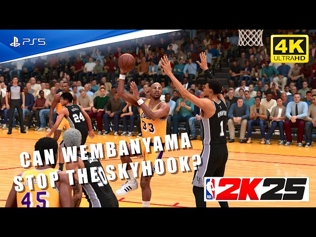 NBA 2K25 Official Gameplay - '25 Spurs vs ‘87 Lakers - Victor Wembanyama vs Magic Johnson [PS5 4K60]