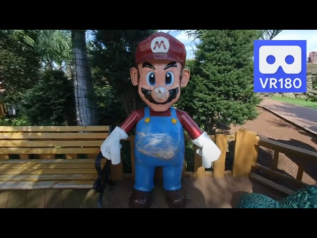 3D 180VR 4K Super Mario & Friends Spiderman, Ironman, Gundam, Jr Robot in Robot World Theme Park