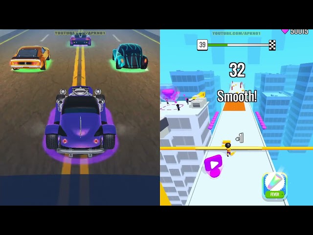 Race Master 3D VS Roof Rails - All Levels Android iOS Gameplay Ep 2